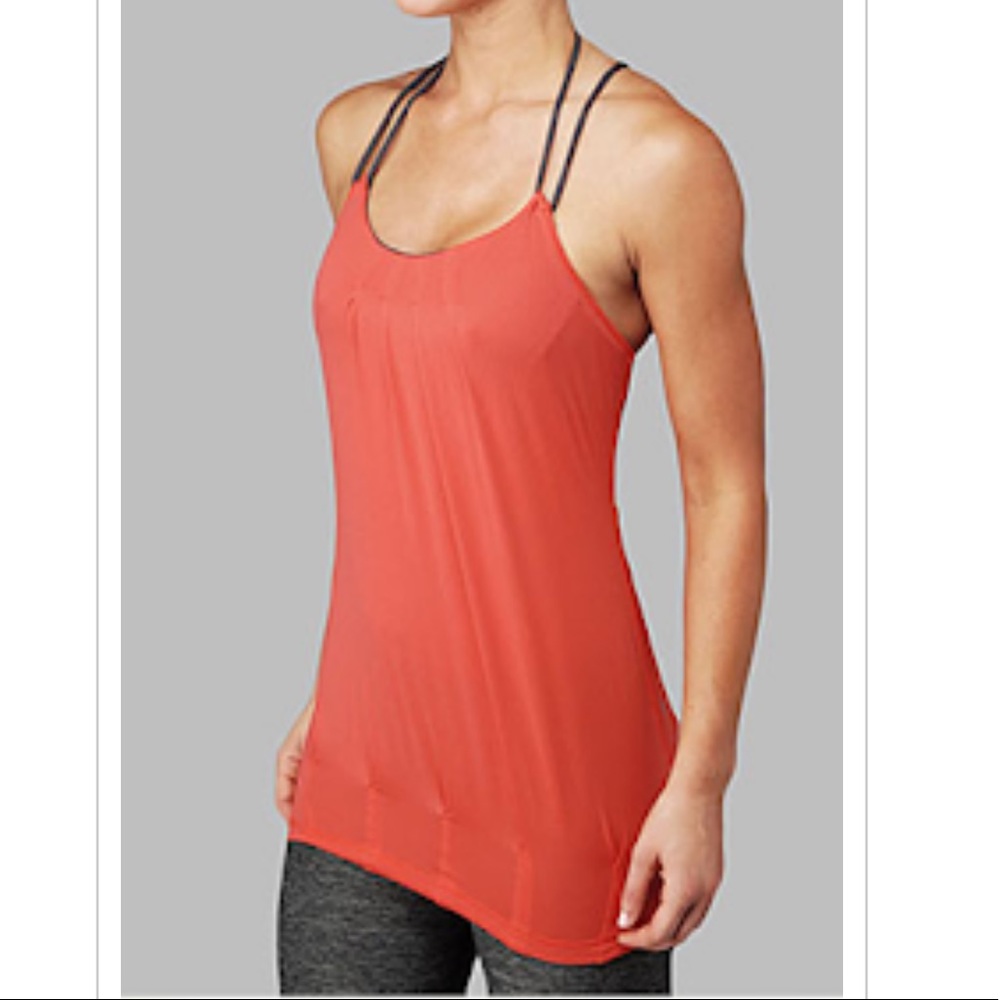 Lululemon Flow and Go Tank- Persimmon and Grey